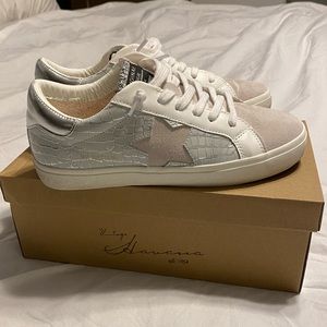 Vintage Havana croco-embossed Superstar Leather Sneakers